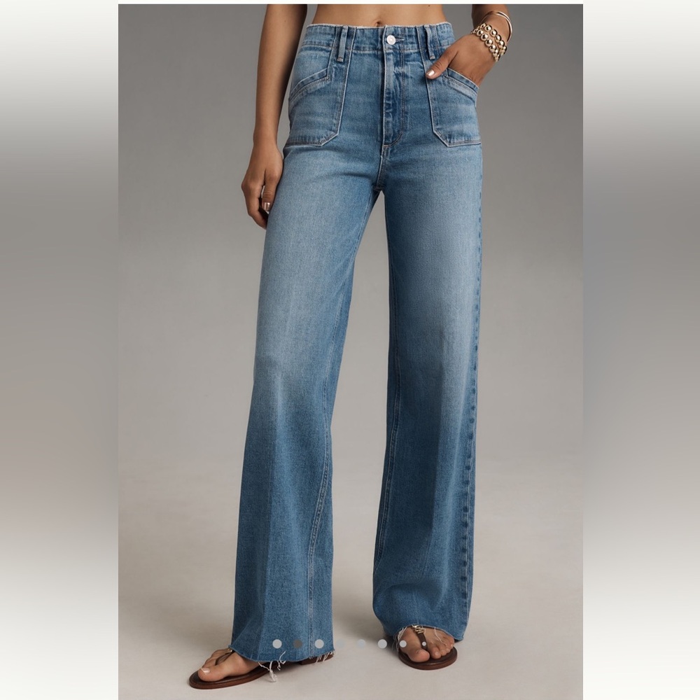 PAIGE Anessa wide leg full length jeans